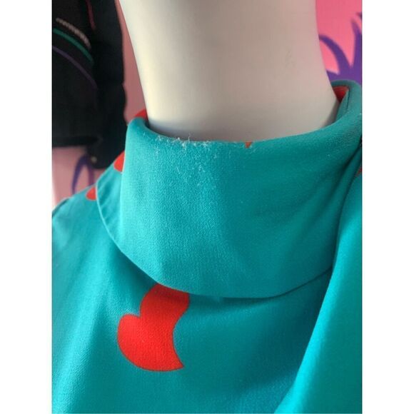 Gmess Womens Red Heart Print Bow Tie Sleeveless Mini Dress Size Medium - Picture 6 of 13